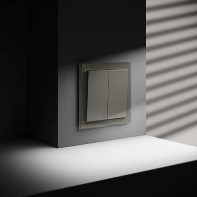 VLS020304 Проходной переключатель встраиваемый VOLTUM S70 двухклавишный 10А, (шелк) (ТМ Maytoni)