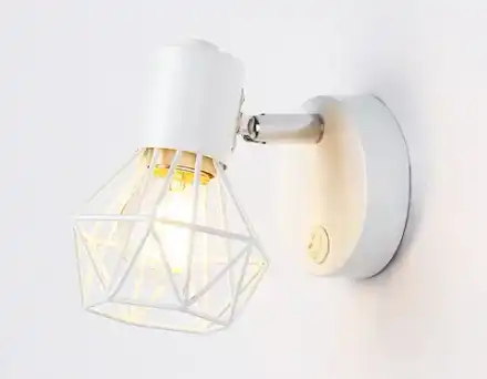 Накладной светильник с выключателем TR8626 WH/CH белый/хром E27 max 40W 115*91*150