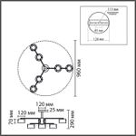 8349/6C COMFI черный/прозрачный, металл/стекло Светильник потолочный LED GX53 6*7W 220V NATALINA