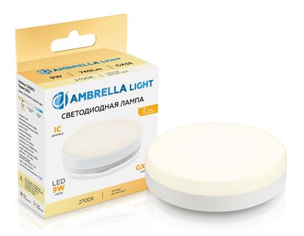 Лампа светодиодная 530903 LED GX53 9W IC 2700K 175-265V