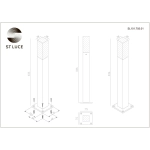 SL101.705.01 Светильник уличный наземный ST-Luce Серый/Белый LED 1*3W 4000K