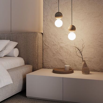 Подвесной светильник из травертина 304051 травертин