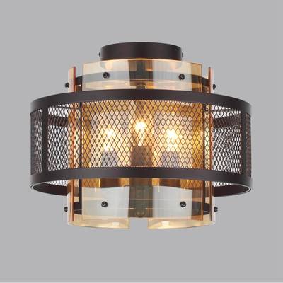 8007/3C MODERNI LN25 черный/черный, золотой металл/металл, стекло Потолочный светильник Е14 3*40W 220V Zarina