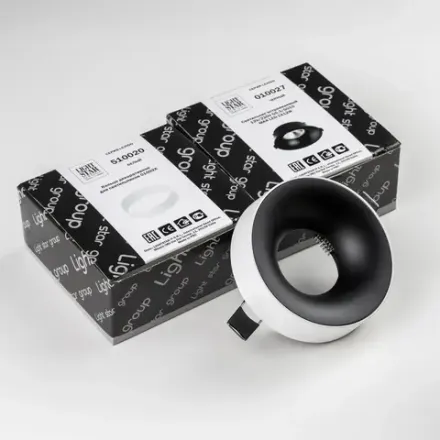 L01002720 Светильник LEVIGO MR16/HP16 ЧЕРНЫЙ/БЕЛЫЙ МАТОВЫЙ (010027+510020)