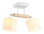 Подвесной светильник TR9511/2 WH/CH/FR белый/хром/белый матовый E27*2 max 40W 517*100*246