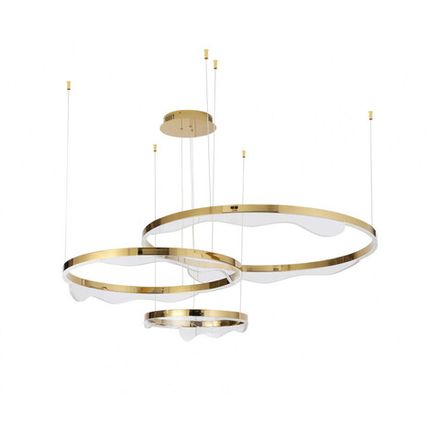 08263,36P Люстра Кастела диммируемая латунь w133.5*95(80+60+40)  h150 Led 100W (3000K)