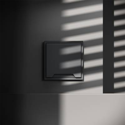 VLS040307 Розетка встраиваемая VOLTUM S70 с заземлением, защитными шторками и крышкой 16А, (графит) (ТМ Maytoni)