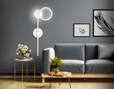 Настенный поворотный светодиодный светильник FL5191 SWH белый песок LED 3000K 9W 600*221*30