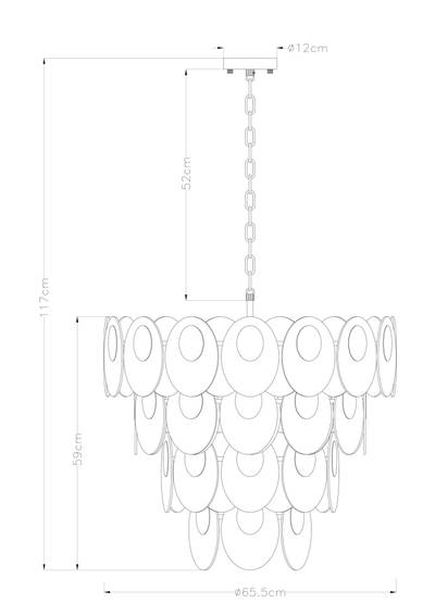 Подвесная люстра Arte Lamp ROSABELLA A4067LM-11CC, 11хE14