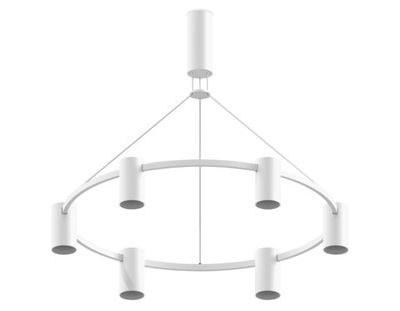 Корпус светильника подвесной для насадок Ø60мм C9021/6 SWH белый песок D695*1000mm MR16 GU5.3/6