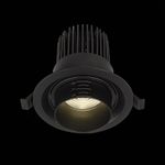 ST701.448.12 Св-к встр. Zoom Черный LED 1*12W 4000K 960Lm Ra90 15°-60° IP20 D115xH95 170-240V