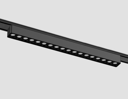 Светильник светодиодный трековый для шинопровода Magnetic Ultra Slim GV1416 BK черный IP20 18W 4200K 48V 24° 338*26*24