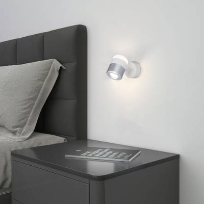 Настенный светодиодный светильник в стиле минимализм 20165/1 LED белый / серебро