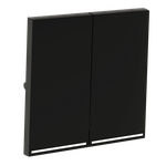 VLS000408 Клавиши для выключателя/переключателя двухклавишного с подсветкой, S70 (черный матовый). (ТМ Maytoni)