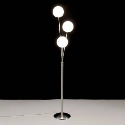 CL102934 Томми Хром Мат.+ Белый Св-к Торшер