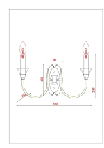 Бра Arte Lamp COLLINETTA A4094AP-2PB, 2хE14