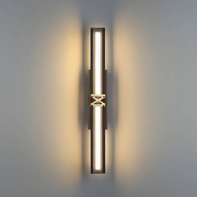 7083/12WL L-VISION ODL25 281 Настенный светильник черный/золото/ еталл/акрил IP20 LED 12W 3000K 220V MESH