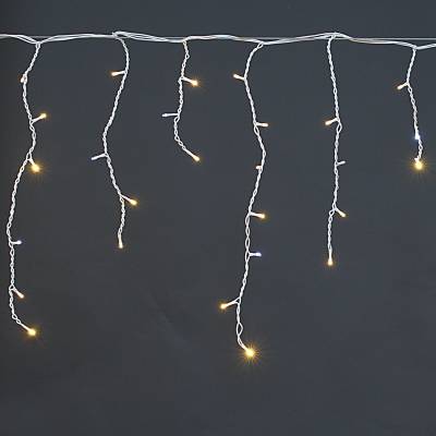 A-056R WW/W FLASH светодиодная гирлянда "бахрома" 5x0.6м 180LED белый провод влагозащищен.