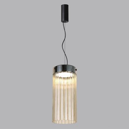 5047/10L L-VISION ODL24 303 черный/светл.янтарный/металл/стекло Подвес LED 10W 4000К 1237Лм PILLARI