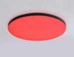 Потолочный светодиодный светильник с Wi-Fi Яндекс Алисой/Tuya/Smart Home/Alexa FZ2004 BK черный IP54 20W 3000K-6500K+RGB D300*55 (ПДУ ИК)