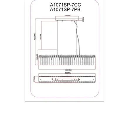 Подвесная люстра Arte Lamp MAYOTTE A1071SP-7CC, 7хG9