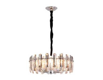 Подвесная хрустальная люстра TR5303/8 CH/SM хром/дымчатый E14/8 max 40W D500*615