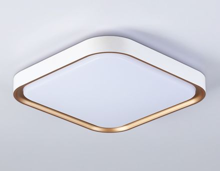 Потолочный светодиодный светильник FZ1259 WH/GD белый/золото 27W 5000K 350*350*60 (Без ПДУ)