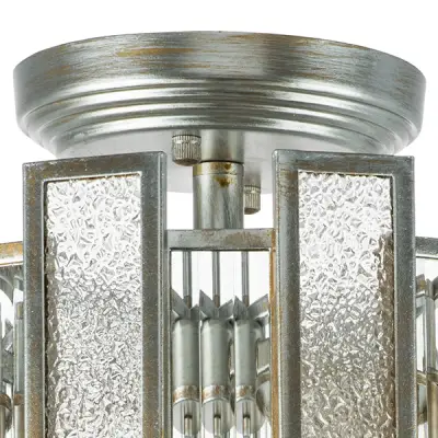 712044 Люстра AGAVE 3х40W E27 СЕРЕБРО С ПАТИНОЙ/ПРОЗРАЧНЫЙ Lightstar