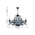 Подвесная люстра Palermo 2162-9P, 9*E14*40W. ТМ F-Promo