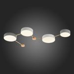 SLE600102-04 Светильник потолочный Золотистый, Светлое дерево/Белый, Серый LED 4*16,5W 4000K