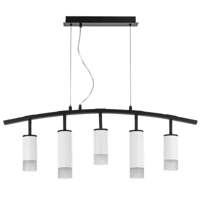 LR7353638621 Люстра RULLO 5х50W GU10 ЧЕРНЫЙ/БЕЛЫЙ (571735+214436-3+214486-2+202431-5)