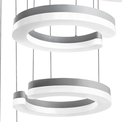 763439 Подвес UNITARIO 46W LED 5060LM СЕРЕБРО МАТОВЫЙ 3000K Lightstar