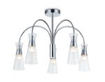 Светильник на штанге LH55651/5 СH/CL хром/прозрачный E14*5 max 40W D600*440