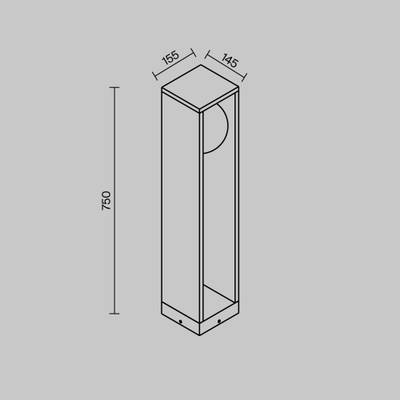 Уличный настенный светильник Slate 3000К 10Вт IP65 O483FL-L10GF3K. TM Maytoni