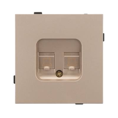 Механизм компьютерной розетки двойной SCT-TENDO-MPC2-PL-GD (RJ-45, CAT6) (Arlight, -)