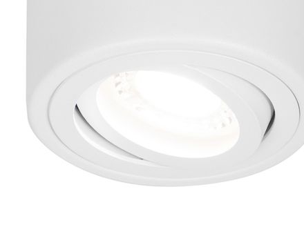 Накладной поворотный точечный светильник TN225 WH белый GU5.3 D80*100
