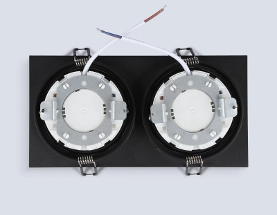 Светильник встраиваемый TN6615/2 BK черный IP44 GX53/2 max 15W 215*110*24