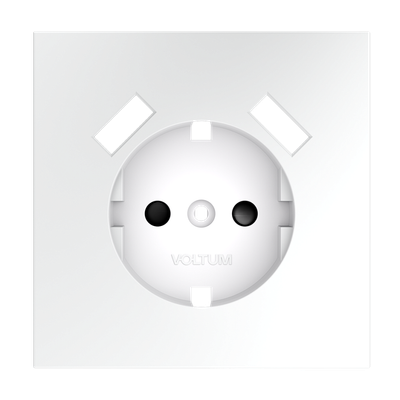 VLS000902 Накладка для розетки с заземлением и защитными шторками, с USB A+A, S70 (белый матовый). (ТМ Maytoni)