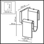 5105/11WL L-VISION  ODL26 золотой брашинг/янтарный металл/стекло Настенный светильник LED x 11W 4000K FLOW