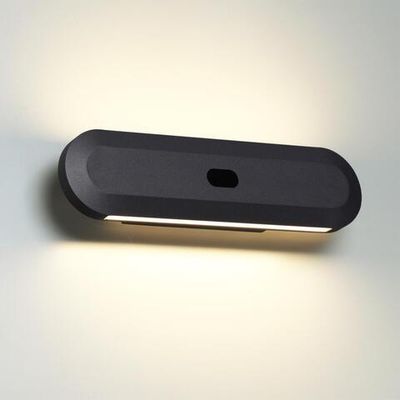 6641/14WL HIGHTECH ODL24 279 металл/черный/акрил Настенный светильник IP20 LED 14W 3000K 220V с датчиком движения и диммером яркости SATRION
