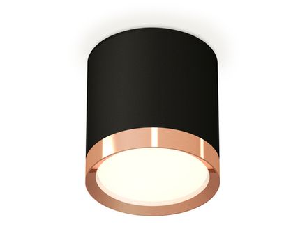 Комплект накладного светильника XS8142005 SBK/PPG черный песок/золото розовое полированное GX53 (C8142, N8126)