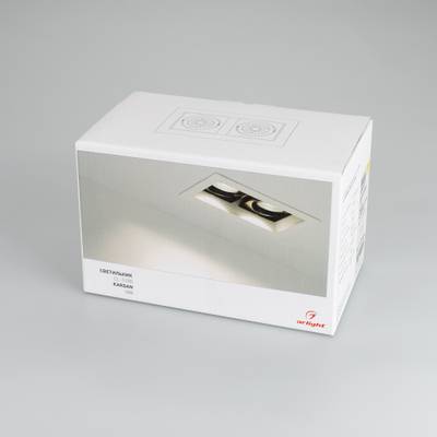 Светильник CL-KARDAN-S180x102-2x9W Day (WH-BK, 38 deg) (Arlight, IP20 Металл, 3 года)