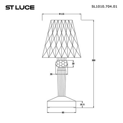 SL1010.704.01 Прикроватная лампа ST-Luce Фиолетовый/Фиолетовый LED 1*3W 3000K/4000K/6000K