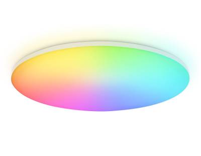 Потолочный светодиодный светильник с Wi-Fi Яндекс Алисой/Tuya/Smart Home/Alexa  FZ2003 WH белый IP54 30W 3000K-6500K+RGB D450*60 (ПДУ ИК