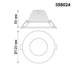 358024 SPOT NT19 532 белый Встраиваемый светильник IP20 LED 4100К 10W 220V GLOK