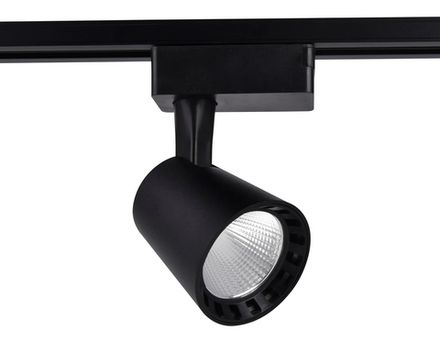 Трековый однофазный светодиодный светильник GL5977 BK черный LED 15W 4200K 24°