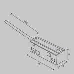 Ввод питания Exility белый, TRA034B-42W-1. TM Maytoni