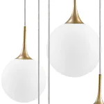 813062 Люстра GLOBO 6х40W E14 gold/white Lightstar