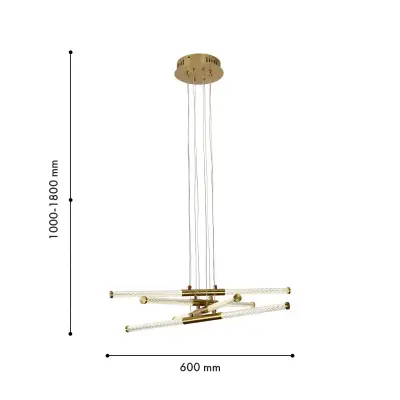 Подвесная люстра Vigas 4469-4P, LED*32W, 4060LM, 4000K. ТМ F-Promo