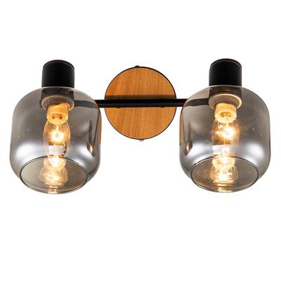 Спот Escada 10177/2A E14*40W Black/Chrome/Wood